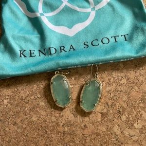 Kendra Scott Small Elle Earrings- Mint/ jade green